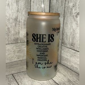 16 oz glass sublimation mason jar